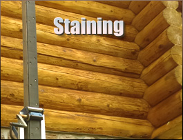  Goochland County, Virginia Log Home Staining